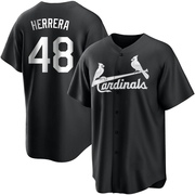 Ivan Herrera Men's St. Louis Cardinals Jersey - Black/White Replica