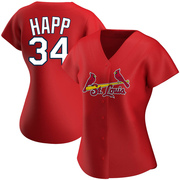 J.A. Happ Women's St. Louis Cardinals Alternate Jersey - Red Replica