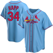 J.A. Happ Youth St. Louis Cardinals Alternate Jersey - Light Blue Replica