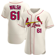 Jake Walsh Men's St. Louis Cardinals Alternate Jersey - Cream Authentic