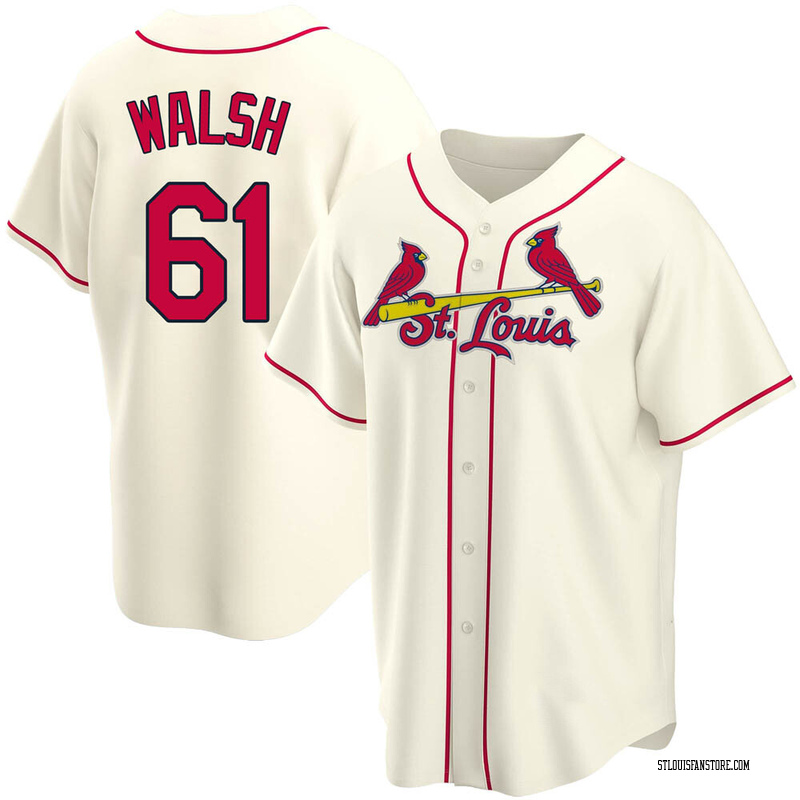 Jake Walsh Men's St. Louis Cardinals Alternate Jersey - Cream Replica