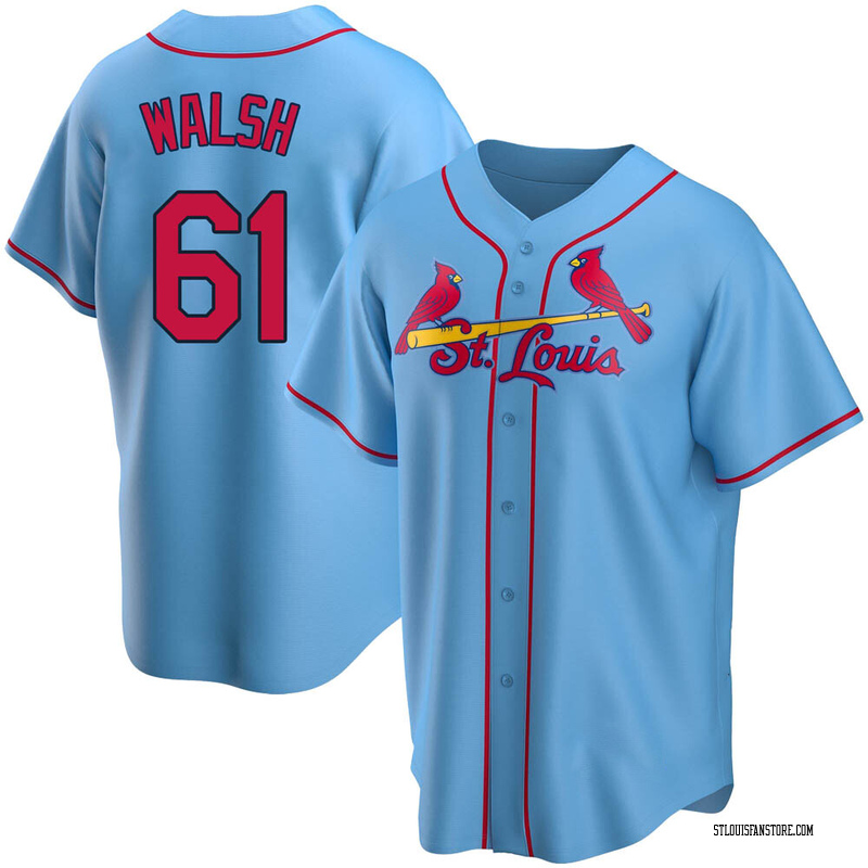 Jake Walsh Men's St. Louis Cardinals Alternate Jersey - Light Blue Replica