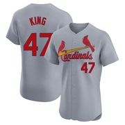 John King Men's St. Louis Cardinals Road Jersey - Gray Elite