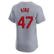 John King Men's St. Louis Cardinals Road Jersey - Gray Elite