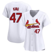 John King Women's St. Louis Cardinals Home Jersey - White Limited