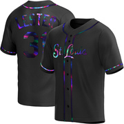 Jon Lester Men's St. Louis Cardinals Alternate Jersey - Black Holographic Replica