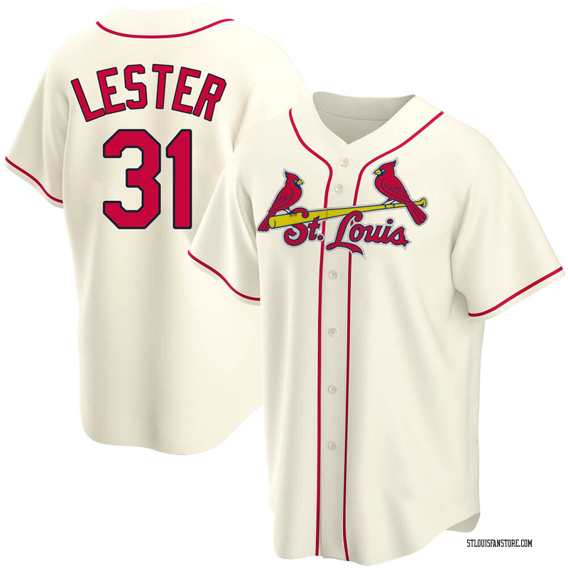 Jon Lester Men's St. Louis Cardinals Alternate Jersey - Cream Replica