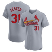 Jon Lester Men's St. Louis Cardinals Road Jersey - Gray Elite