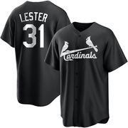 Jon Lester Youth St. Louis Cardinals Jersey - Black/White Replica