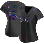 Jordan Walker Women's St. Louis Cardinals Alternate Jersey - Black Holographic Replica