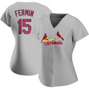 Jose Fermin Women's St. Louis Cardinals Road Jersey - Gray Replica