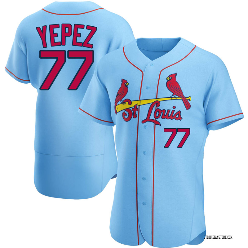 Men's St. Louis Cardinals Juan Yepez Light Blue Alternate Jersey - Replica