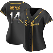 Ken Boyer Women's St. Louis Cardinals Alternate Jersey - Black Golden Replica