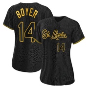 Ken Boyer Women's St. Louis Cardinals Snake Skin City Jersey - Black Authentic