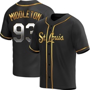 Keynan Middleton Men's St. Louis Cardinals Alternate Jersey - Black Golden Replica