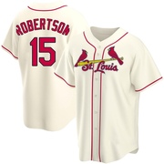 Kramer Robertson Men's St. Louis Cardinals Alternate Jersey - Cream Replica