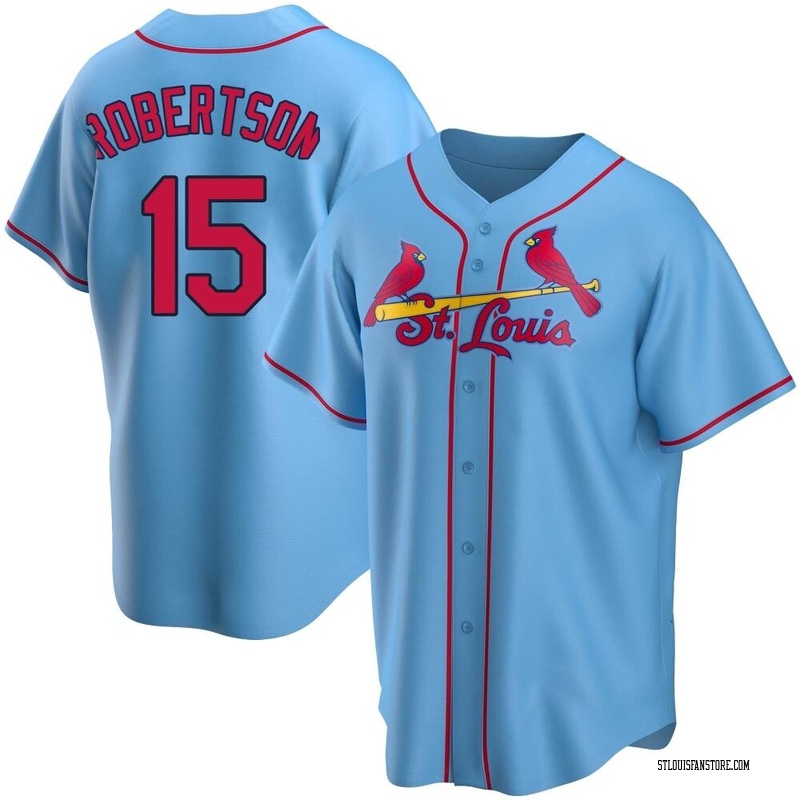 Kramer Robertson Men's St. Louis Cardinals Alternate Jersey - Light Blue Replica