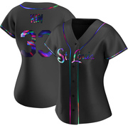 Kwang Hyun Kim Women's St. Louis Cardinals Alternate Jersey - Black Holographic Replica