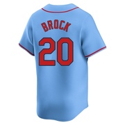 Lou Brock Men's St. Louis Cardinals Alternate Jersey - Light Blue Limited