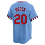 Lou Brock Men's St. Louis Cardinals Cooperstown Collection Jersey - Light Blue Limited