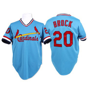 Lou Brock Men's St. Louis Cardinals Throwback Jersey - Blue Replica