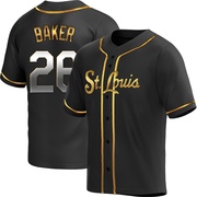 Luken Baker Men's St. Louis Cardinals Alternate Jersey - Black Golden Replica