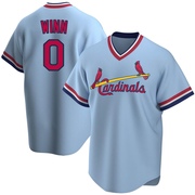 Masyn Winn Men's St. Louis Cardinals Road Cooperstown Collection Jersey - Light Blue Replica