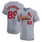 Matthew Koperniak Men's St. Louis Cardinals Road Jersey - Gray Elite