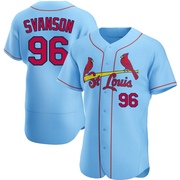 Matthew Svanson Men's St. Louis Cardinals Alternate Jersey - Light Blue Authentic