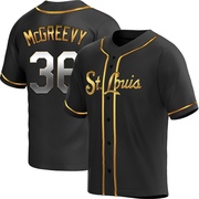 Michael McGreevy Men's St. Louis Cardinals Alternate Jersey - Black Golden Replica