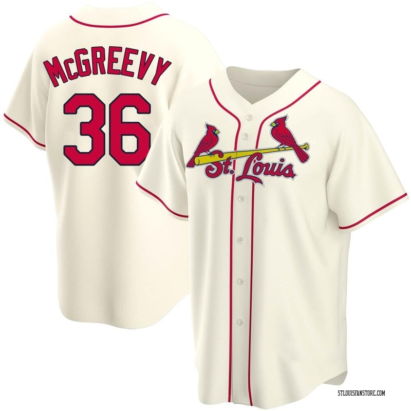 Michael McGreevy Men's St. Louis Cardinals Alternate Jersey - Cream Replica