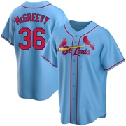 Michael McGreevy Youth St. Louis Cardinals Alternate Jersey - Light Blue Replica