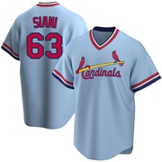 Michael Siani Men's St. Louis Cardinals Road Cooperstown Collection Jersey - Light Blue Replica