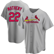 Mike Matheny Men's St. Louis Cardinals Road Jersey - Gray Replica