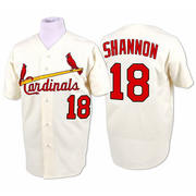 Mike Shannon Men's St. Louis Cardinals 1964 Throwback Jersey - Cream Replica