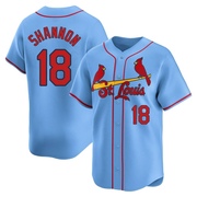 Mike Shannon Men's St. Louis Cardinals Alternate Jersey - Light Blue Limited