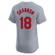 Mike Shannon Men's St. Louis Cardinals Road Jersey - Gray Elite