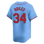 Nelson Briles Men's St. Louis Cardinals Alternate Jersey - Light Blue Limited