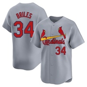 Nelson Briles Men's St. Louis Cardinals Away Jersey - Gray Limited