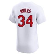 Nelson Briles Men's St. Louis Cardinals Home Jersey - White Elite