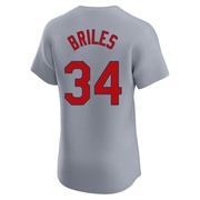 Nelson Briles Men's St. Louis Cardinals Road Jersey - Gray Elite