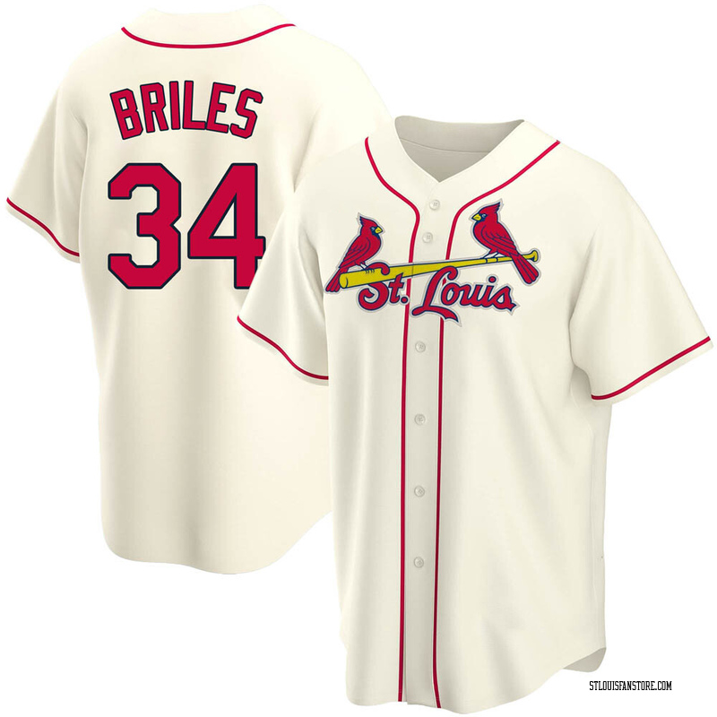 Nelson Briles Youth St. Louis Cardinals Alternate Jersey - Cream Replica