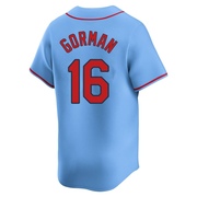 Nolan Gorman Men's St. Louis Cardinals Alternate Jersey - Light Blue Limited