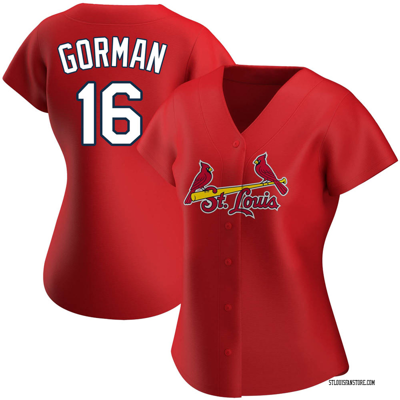 Nike Youth St. Louis Cardinals Nolan Gorman #16 White Cool Base