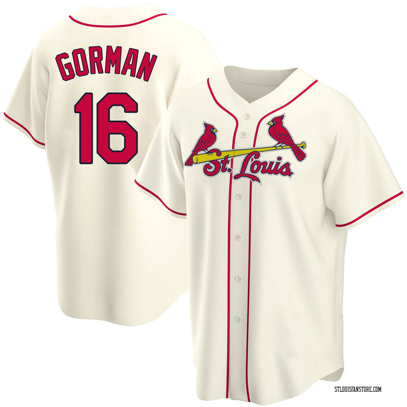 Nolan Gorman Youth St. Louis Cardinals Alternate Jersey - Cream Replica