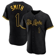 Ozzie Smith Men's St. Louis Cardinals Snake Skin City Jersey - Black Authentic