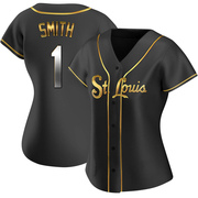 Ozzie Smith Women's St. Louis Cardinals Alternate Jersey - Black Golden Replica