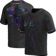 Packy Naughton Men's St. Louis Cardinals Alternate Jersey - Black Holographic Replica