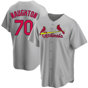 Packy Naughton Men's St. Louis Cardinals Road Jersey - Gray Replica