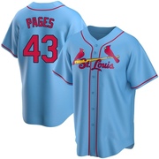 Pedro Pages Men's St. Louis Cardinals Alternate Jersey - Light Blue Replica